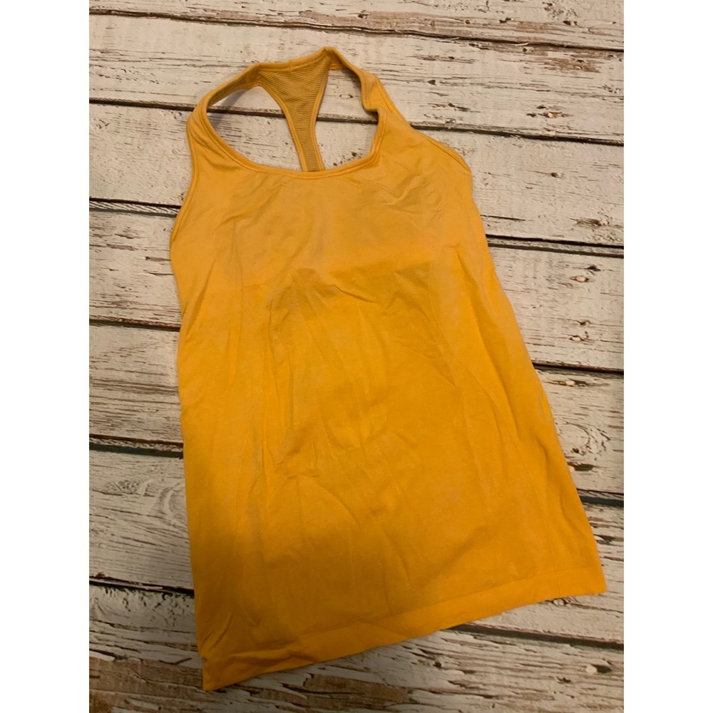 Lululemon Swiftly Tech Racerback Tank Top Orange Size 4 Athletic Running Gym